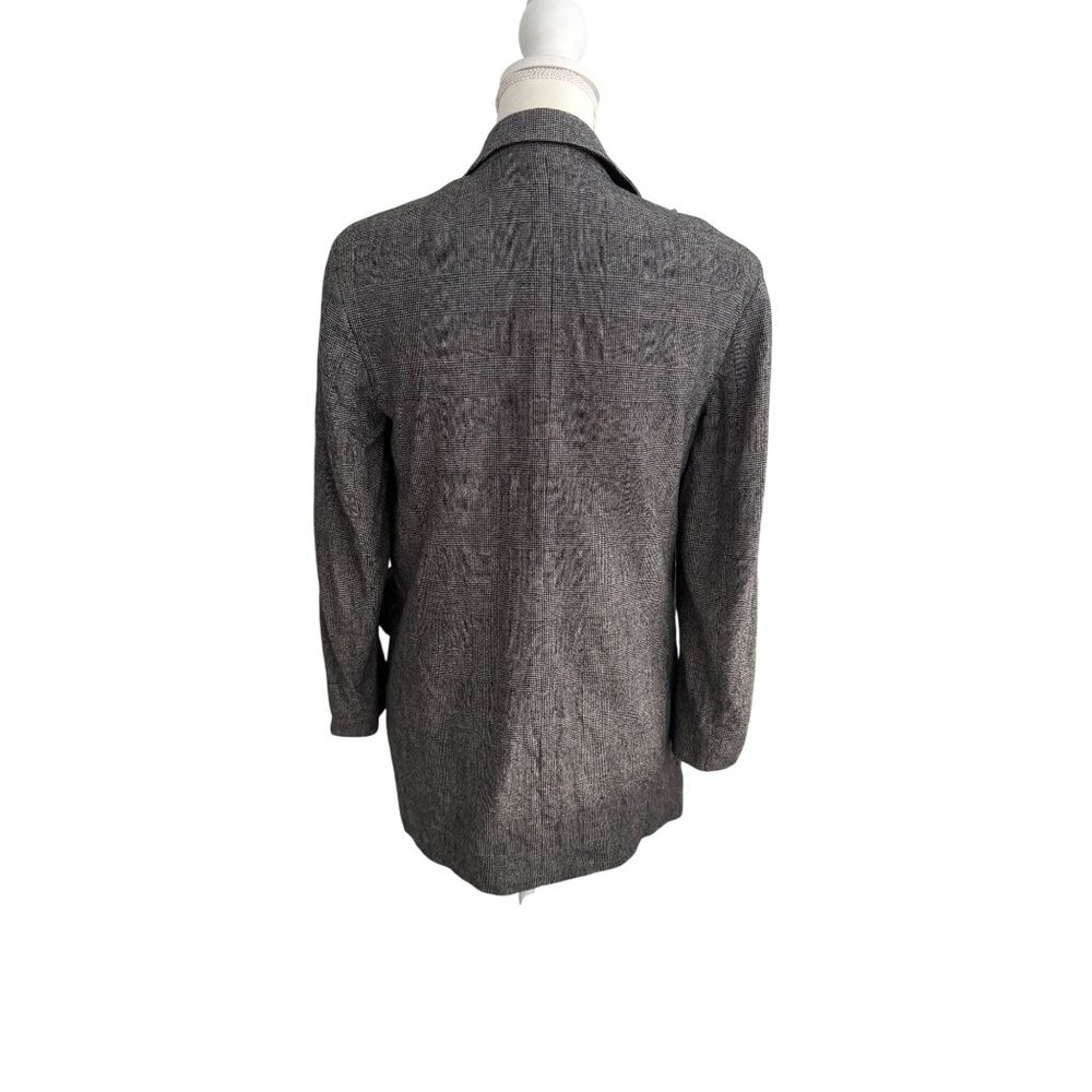 Zara Black Gray Patterned Buttoned Oversize Blaze… - image 7
